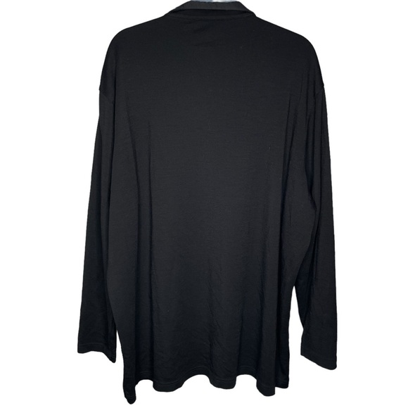 Merino wool long sleeve 1/4 zip pullover sweater black men’s size xxl hiking - Picture 2 of 6